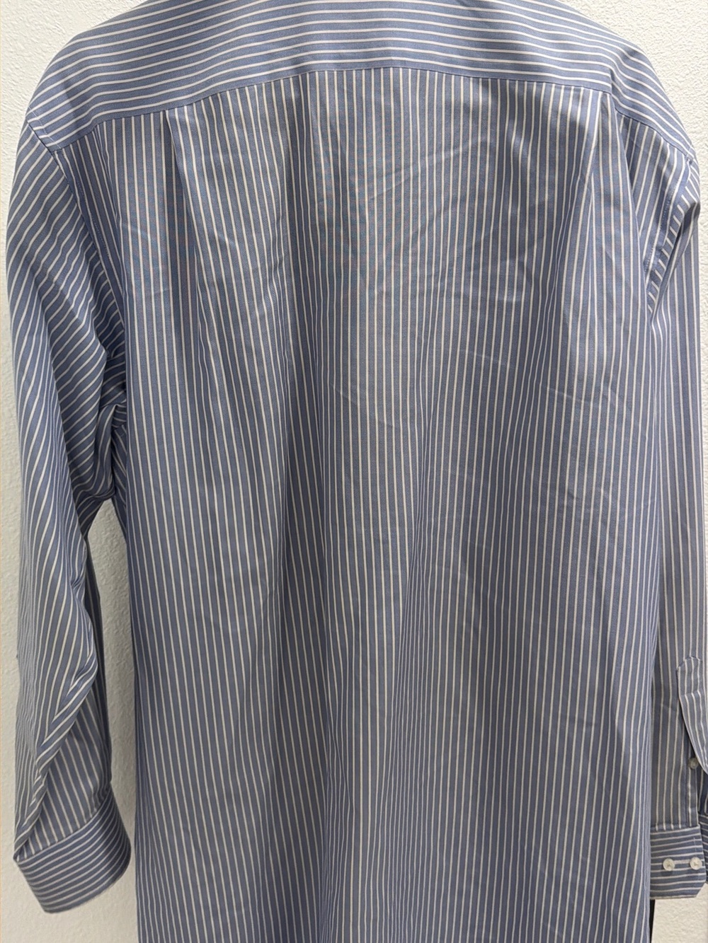 Thomas Pink Blue and White Pinstripe Dress Shirt
